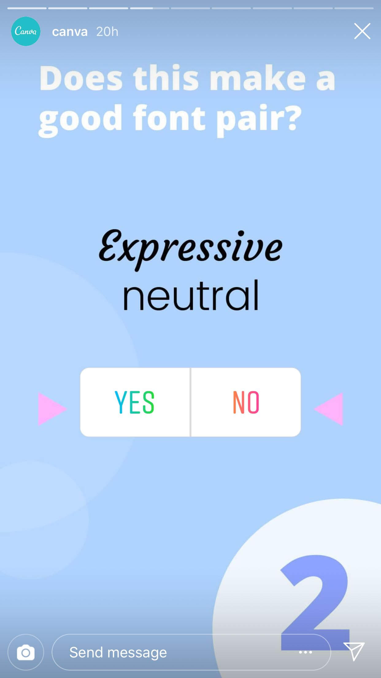 Canva uses stickers to ask a question in Instagram Stories