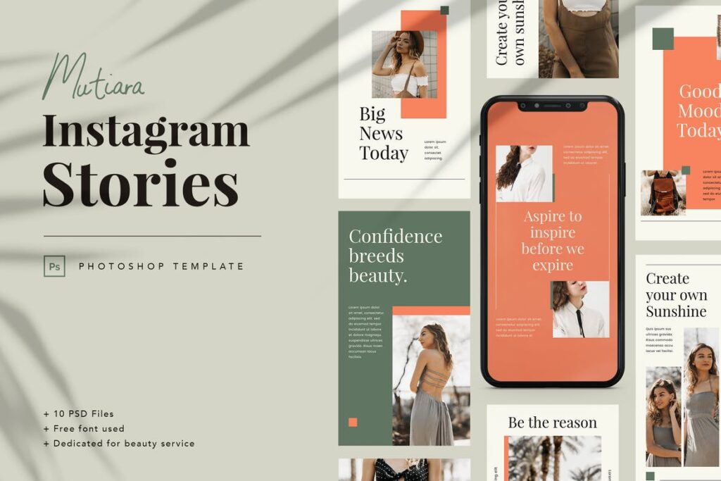 Instagram stories photoshop templates