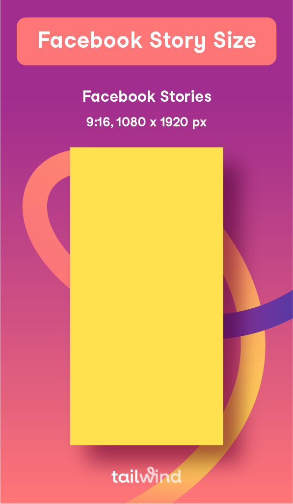 Graphic of specifications for Facebook Stories